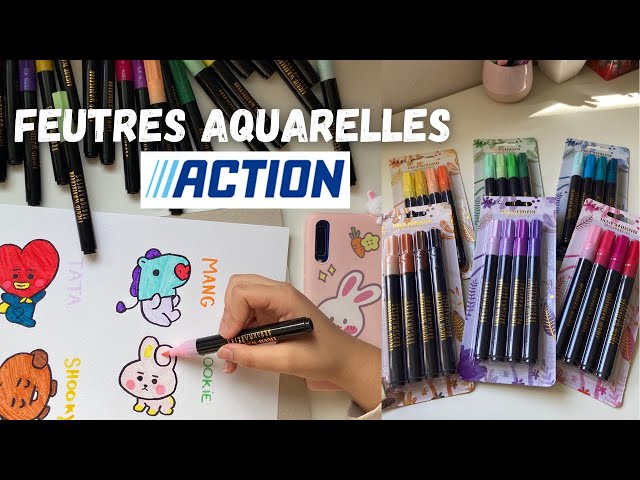 TEST Feutres aquarelles ACTION et son TUTO 🧐 