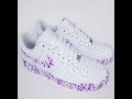 Custom Air Force One | Purple Splatter | Jacquard Paint