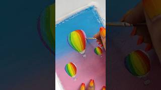 Hot air balloon painting 💯🌈 #art #shorts #viral #satisfying #trending #rainbow #colours