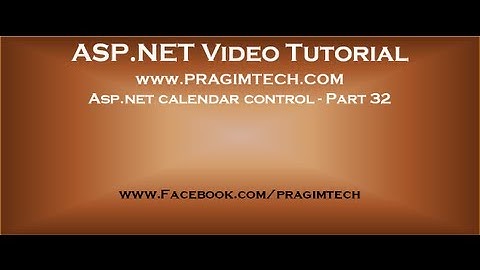 Asp net calendar control   Part 32
