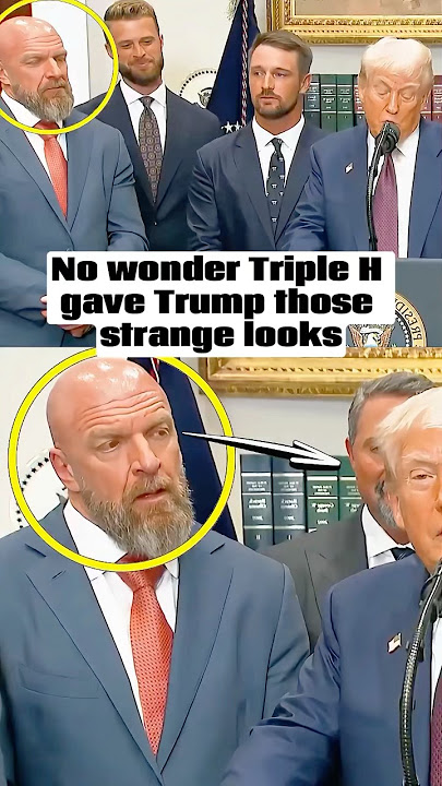 P1. No wonder Triple H gave Trump those strange looks. #trump #shorts #news #wwe #tripleh #part1