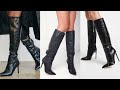 Top selling leather & latex high heel pointed toe thigh high boots designs #2021