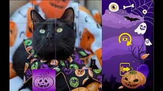Котики Хэллоуин: слайд-пазл screenshot 5