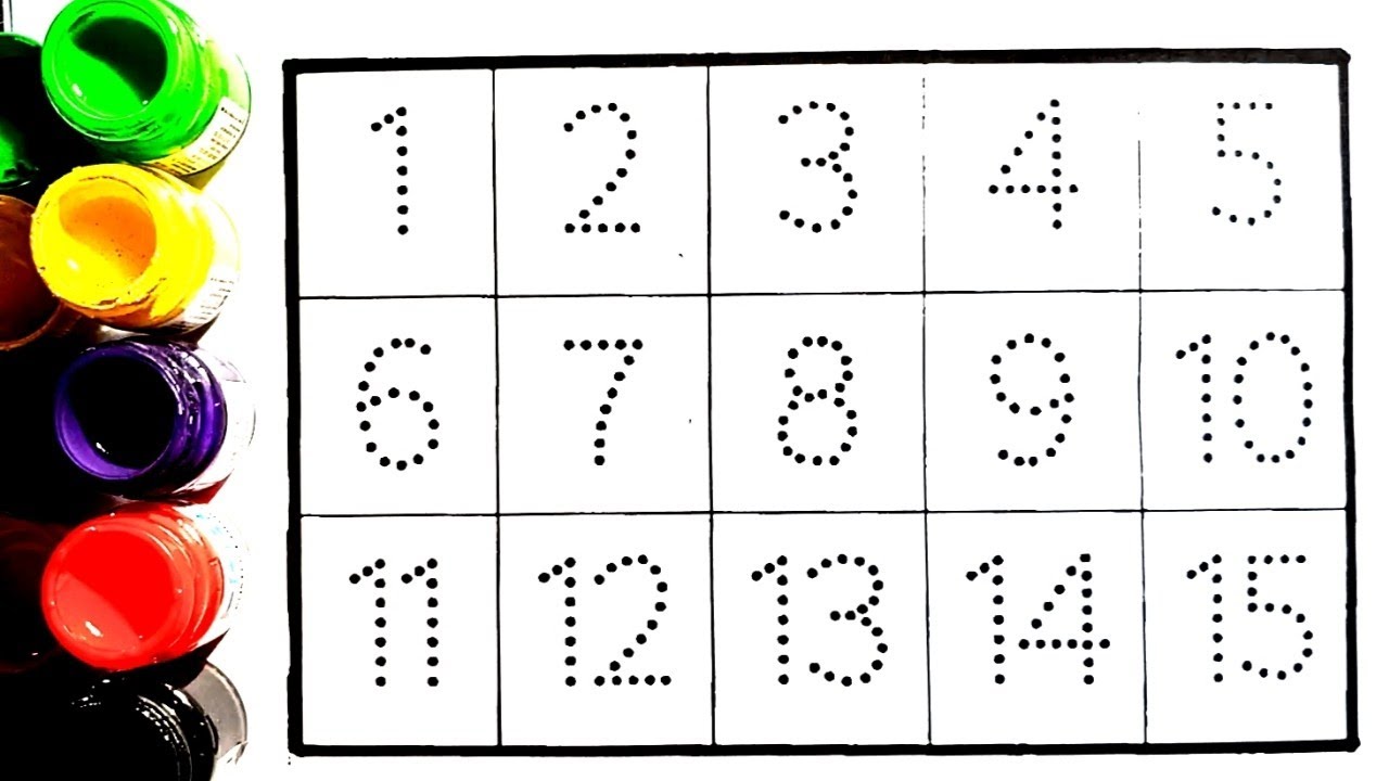 Learn 1 to 100 counting counting 1 to 15| Tracing video|| - YouTube