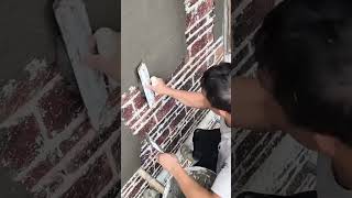 Easy wall plastering techniques #shorts