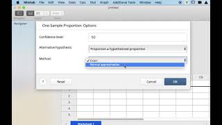 Minitab 19: Calculating a Confidence Interval for a Proportion