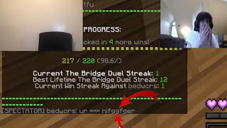 Sweaty Bridge Duels Against A Racist In Minecraft...