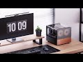 JONSBO V12 Micro ATX Mid Tower PC Case, Hyperboloid Glass ,Upper and lower warehouse structure