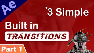 After Effects Transitions | Built in | After effects Tutorial