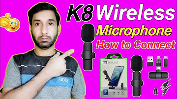 How To Connect K8 Wireless Microphone Mobile | Wireless Microphone Kaise Use Kare Mobile Par