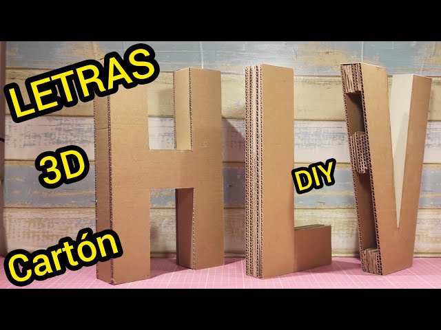 Letras en 3D de carton