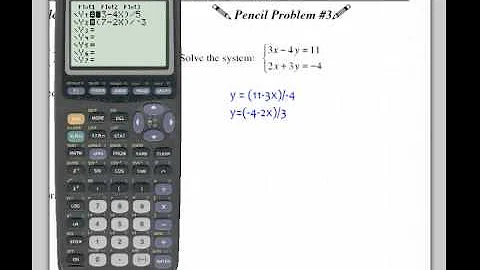 System of equations using Ti83