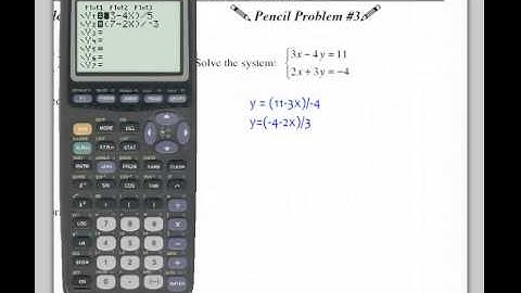 System of equations using Ti83