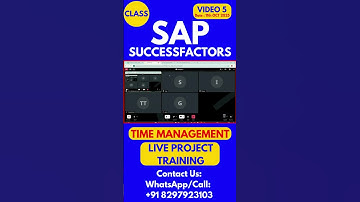 SAP SuccessFactors Time Management Training Online Class 5 11th OCT 2025 #sapsuccessfactorstraining