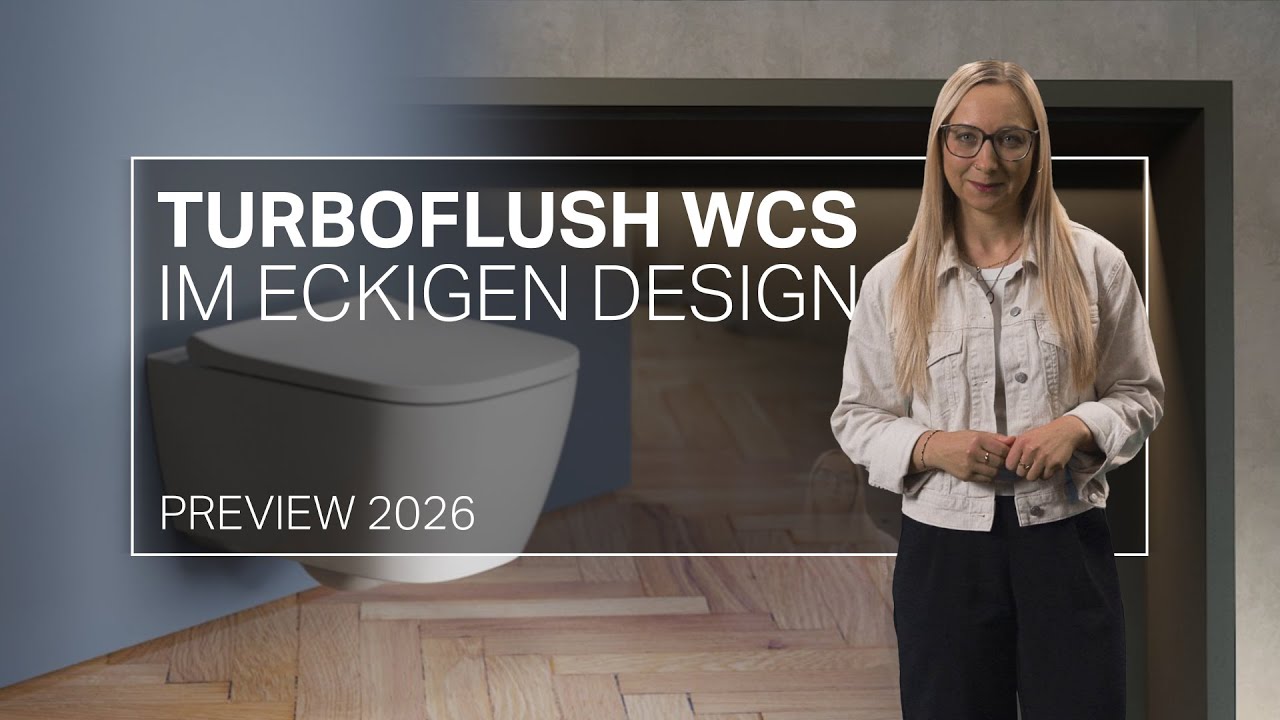 Neue TURBOFLUSH WCs von Geberit im ECKIGEN DESIGN – Lerne die Neuheiten 2026 kennen!