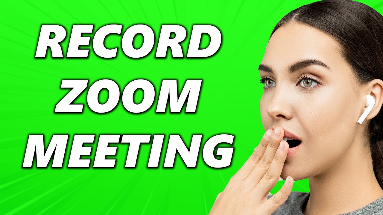 How to Record a Meeting on Zoom! (Easy) - YouTube