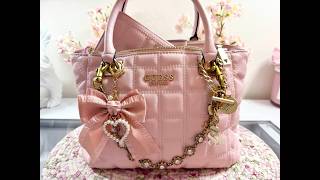 【最安】andmary Mary quilting suede bag pink 🎀What's in my Pretty Pink Quilted Guess Bag🎀🎀🎀 - YouTube