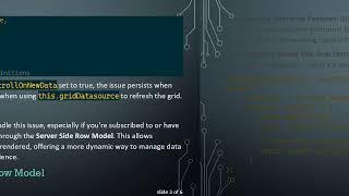 How to Manage Scroll with Ag-Grid When Updating Data Sources