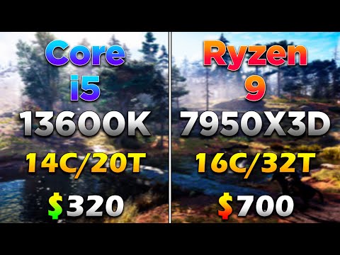 Core i5 13600K vs Ryzen 9 7950X3D | How Big is The Difference?