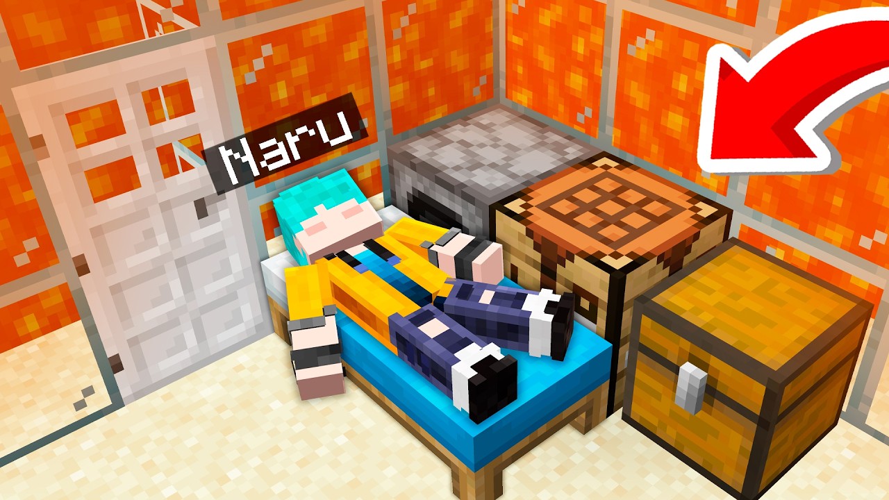 Fui PRESO EM BAIXO da LAVA no Minecraft!!!