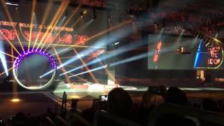 Terry Grant loop the loop stunt at Autosport Show 2017