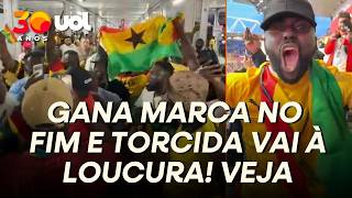 TORCEDORES DE GANA COMEMORAM GOL NO FIM E VITÓRIA SOBRE O PANAMÁ NA COPA DO MUNDO