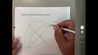 Construct a square inscribed in a circle