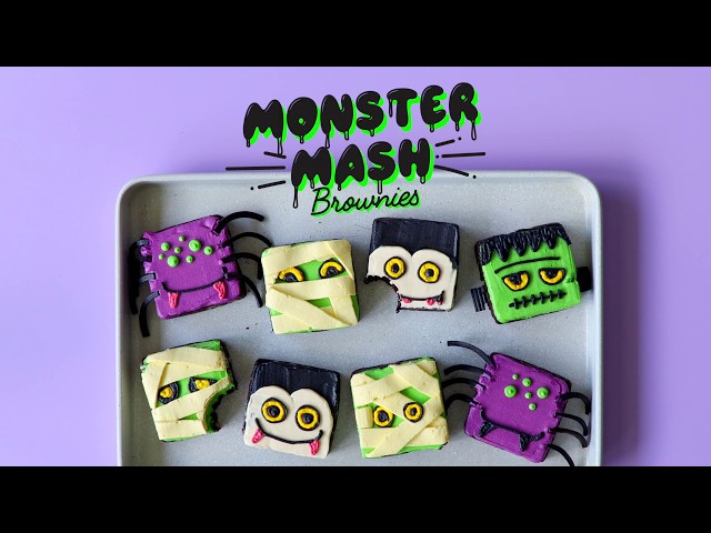 Cute Halloween Monster Brownies! - The Scran Line