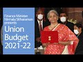 Finance Minister Shrimati Nirmala Sitharaman presents Union Budget 2021-22 | PMO