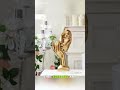 Gold Thinker Statue 12" – Modern Resin Sculpture for Home &amp; Office Decor