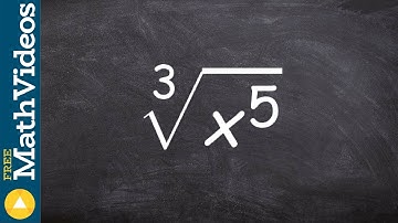 Tutorial Using prime factorization to take cube root of a simple variable expression, cube root(x^5)