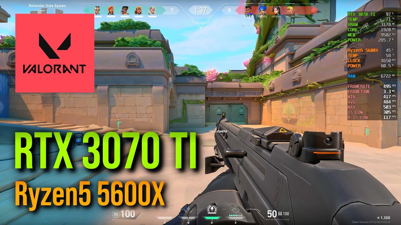 VALORANT at 1080p, 1440p, 2160p | RTX 3070 TI + Ryzen5 5600X - YouTube