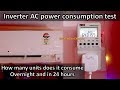 How many units of Kwh does Inverter AC consume overnight and in 24 hours how do Inverter AC's work