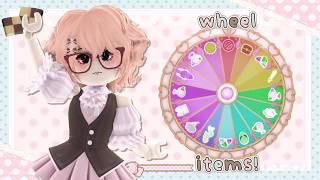 ꒰ showcasing all 67 items you can get from the wheel in royale high ୨୧