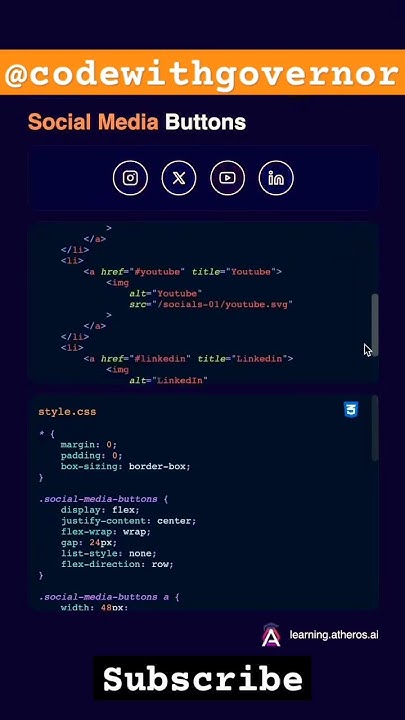 Social media icon Button | html | css | web3.0 #coding # ...
