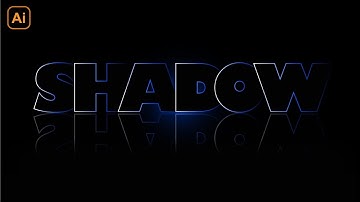 How To Create A Overlaping Text Effect With Reflection In Illustrator -  Tutorial in Hindi/urdu