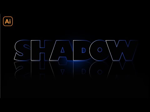 How To Create A Overlaping Text Effect With Reflection In Illustrator -  Tutorial in Hindi/urdu