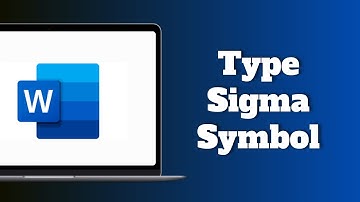 How to Type Sigma Symbol in Microsoft Word