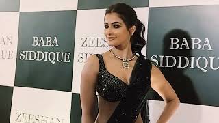 Pooja Hegde Looking So Beautiful Arrived At Baba Siddiqui Iftar Party 2023