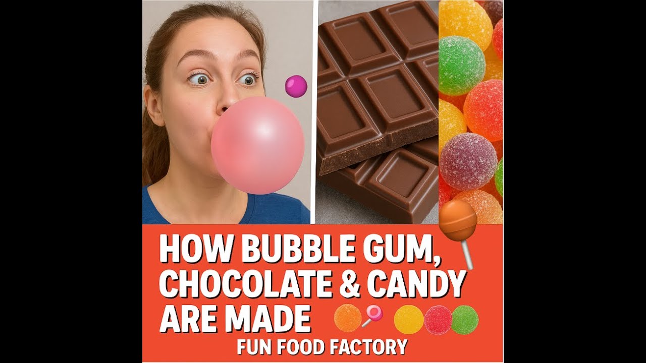 "🍬 How Bubble Gum, Chocolate & Candy Are Made! 🍫 | Fun Food Factory"