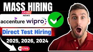 Urgent Accenture Mass Hiring - New Associate | Wipro Hiring 2025 Batch | JIo Direct Test Hiring 2026