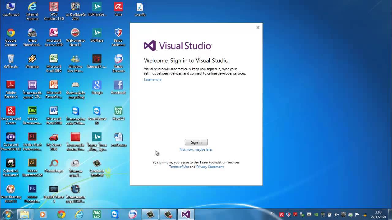 กาติดตั้งโปรแกรม Visual Studio 2013 - YouTube