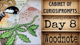 #curiosiprompts - Day 8 - Woodnote - Cabinet of Curiosiprompts - Mixed Media Tag