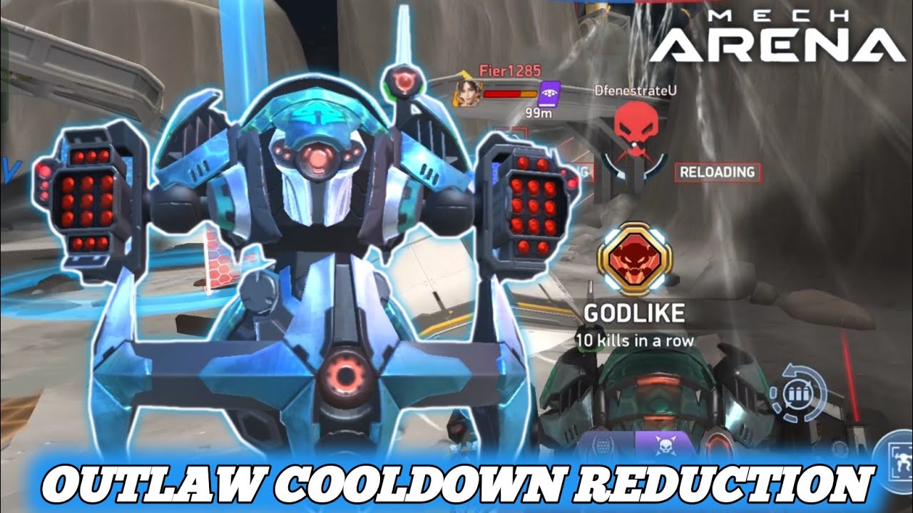 Outlaw and Strike Rocket: Outlaw Cooldown Reduction Is Really INSANE - Mech Arena 