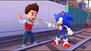 Sonic The Hedgehog Subway Surfers Mod VS Ryder Paw Patrol Runner, Subway Surfers Game Update screenshot 3