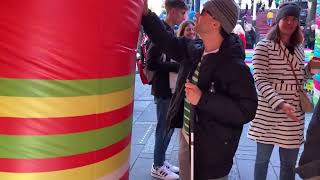 Artist Marta Minujín  Unveils Sculpture of Dreams  In Times Square NYC