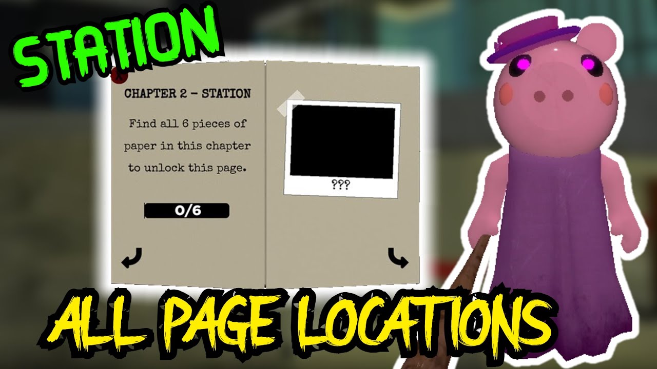 ALL STATION PAGE LOCATIONS - ROBLOX PIGGY BOOK 1 CHAPTER 2 - YouTube