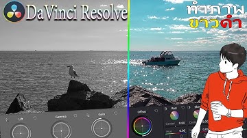 สอนย้อมภาพขาวดำ DaVinci Resolve | ปรับแสงและคุมโทนแบบง่ายๆ สอนตัดต่อ