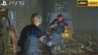 Resident Evil 4 Remake  Leon Vs Krauser ps5 4k 60fps Hdr Gameplay