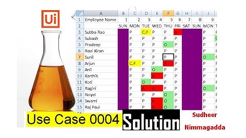 Use Case 0004 -Solution- Employee Attendants Tracker in UiPath By Sudheer Nimmagadda